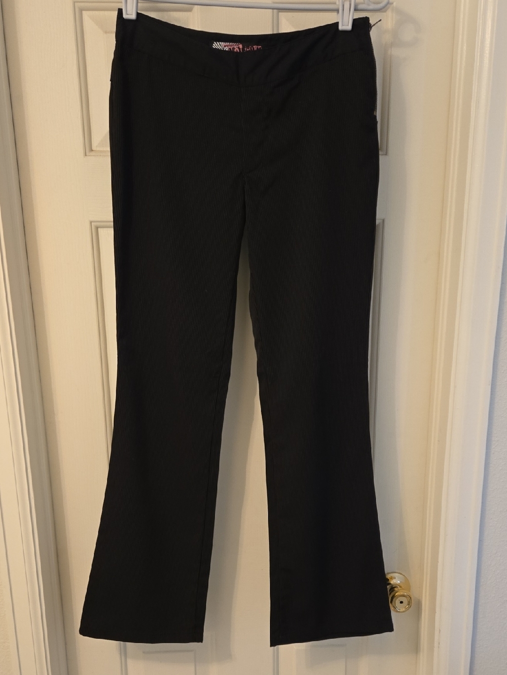 Volcom Women's Black Pinstriped Dress Slacks